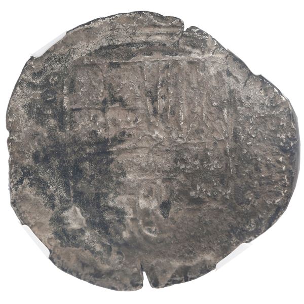 BOLIVIA, Potosí, cob 8 reales, Philip III, assayer M, no Grade ("9 points"), with hand-signed certif