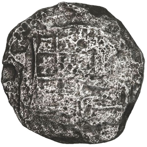 BOLIVIA, Potosí, cob 8 reales, Philip III, assayer not visible, quadrants of cross transposed, Grade