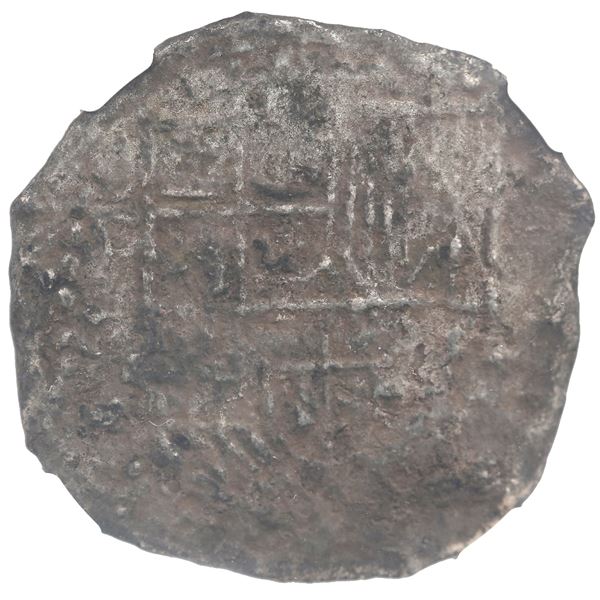 BOLIVIA, Potosí, cob 8 reales, Philip III, assayer not visible, no Grade ("9 points"), with hand-sig
