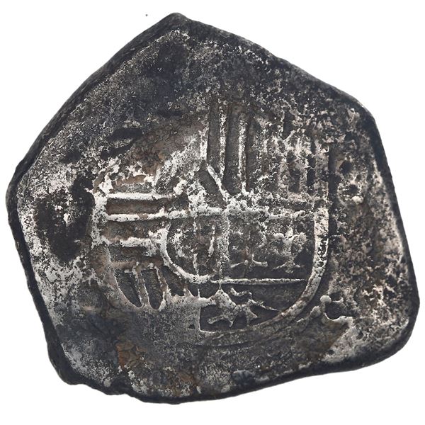 MEXICO, Mexico City, cob 8 reales, Charles II, assayer not visible.