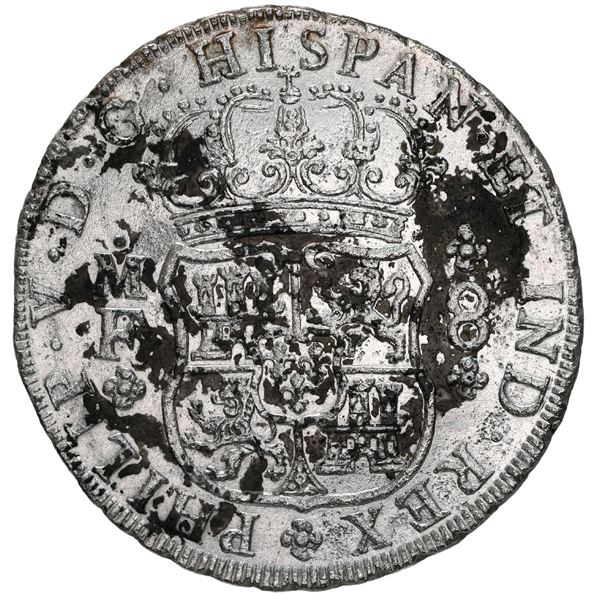 MEXICO, Mexico City, pillar 8 reales, Philip V, 1736 MF.