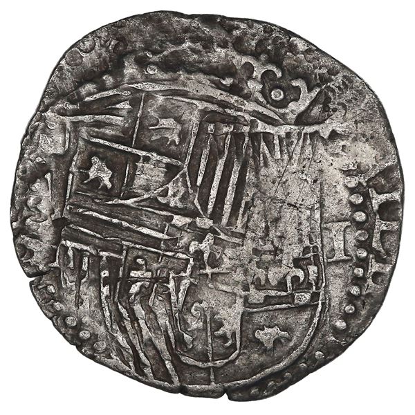 BOLIVIA, Potosí, cob 1 real, Philip II, assayer A.