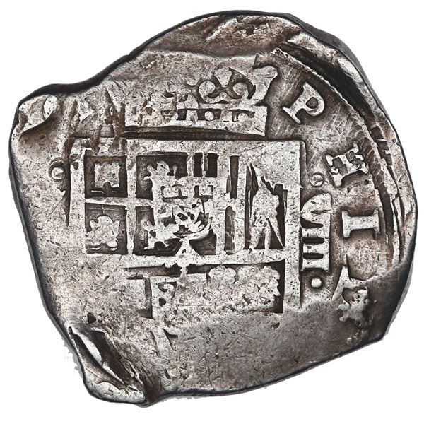 SPAIN, Seville, cob 8 reales, Philip IV, assayer not visible.