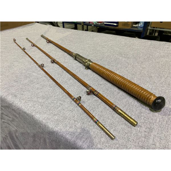 SPLIT-CANE/BAMBOO VINTAGE 3 PC.FISHING ROD - Able Auctions SPLIT-CANE/BAMBOO VINTAGE 3 PC.FISHING ROD - Able Auctions