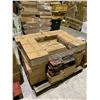 Image 2 : PALLET OF 14 BOXES OF BOAT WOOD MOSAIC PANEL 300MM X 600MM & ASSORTED LOOSE BOAT WOOD MOSAIC PANELS