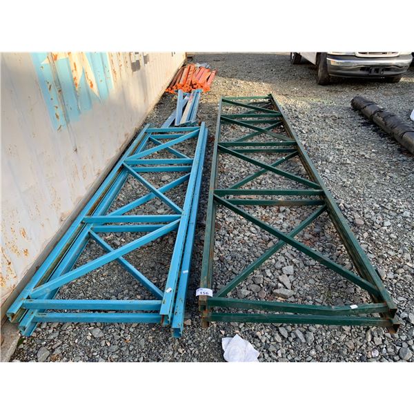 ASSORTED PALLET RACKING PARTS INCLUDING; CROSS BEAMS & VERTICAL ...