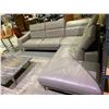 Image 3 : NATUZZI LEATHER SECTIONAL WITH ADJUSTABLE HEADRESTS APPROX 118 X 95"