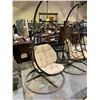 Image 2 : HANGING PATIO CHAIR WITH STAND APPROX. 78" TALL & BASE 43.5" WIDE