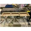 Image 2 : MIRRORED 3 DRAWER HALL TABLE (DAMAGE) APPROX 45 X 13"