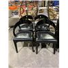 Image 1 : 4 MATCHING LEATHER DINING CHAIRS
