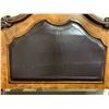 Image 3 : QUEEN SIZE HEAVILY CARVED AND LEATHER BED FRAME