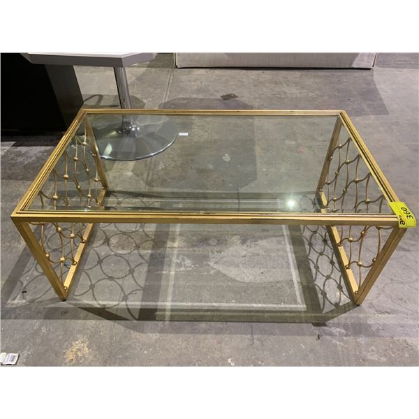 GLASS TOP COFFEE TABLE