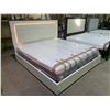 Image 2 : ETHAN ALLEN LIGHT UP KING SIZE BED FRAME WITH DORMEO, MEMORY FOAM MATTRESS,