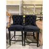 Image 1 : PAIR OF BUTTON BACK COUNTER HEIGHT STOOLS