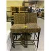 Image 1 : PAIR OF WOVEN BAR STOOLS