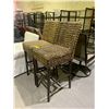 Image 2 : PAIR OF WOVEN BAR STOOLS