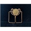 Image 1 : 18K MONEY CLIP SET WITH 22K 1953 PERU GOLD COIN (13.7G TOTAL)