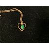 Image 2 : 10K CHAIN (16") WITH 14K PENDANT SET WITH JADEITE (2.9G)