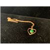 Image 3 : 10K CHAIN (16") WITH 14K PENDANT SET WITH JADEITE (2.9G)