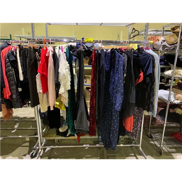 RACK OF ASSORTED CLOTHING (RACK NOT INCLUDED) - Able Auctions