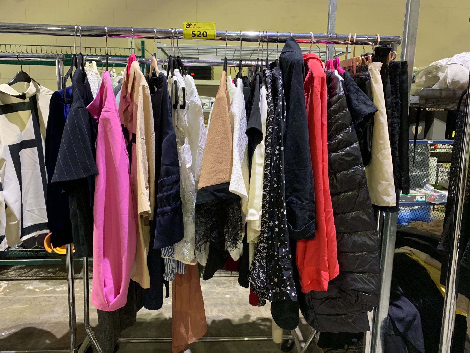 RACK OF ASSORTED CLOTHING (RACK NOT INCLUDED) - Able Auctions