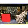 Image 2 : SHELF OF ASSORTED ITEMS INCLUDING; EMPTY BOTTLES, SHISEIDO BOX & DUSHI BAG