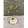 Image 2 : PERIDOT WITH JADE BASE BONSAI TREE RETAIL $350