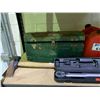 Image 2 : SHELF OF ASSORTED ITEMS INCLUDING; MEGAPHONE, AXE, ANGLE GRINDER & MORE