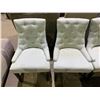 Image 2 : 6 BLUE TUFTED DINING CHAIRS