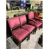 Image 2 : 3 WOOD & FABRIC DINING CHAIRS