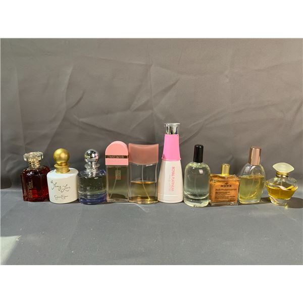 10 ASSORTED FRAGRANCES INCLUDING; JESSICA SIMPSON I FANCY YOU, COTY VANILLA MUSK, OSMOSIS & MORE