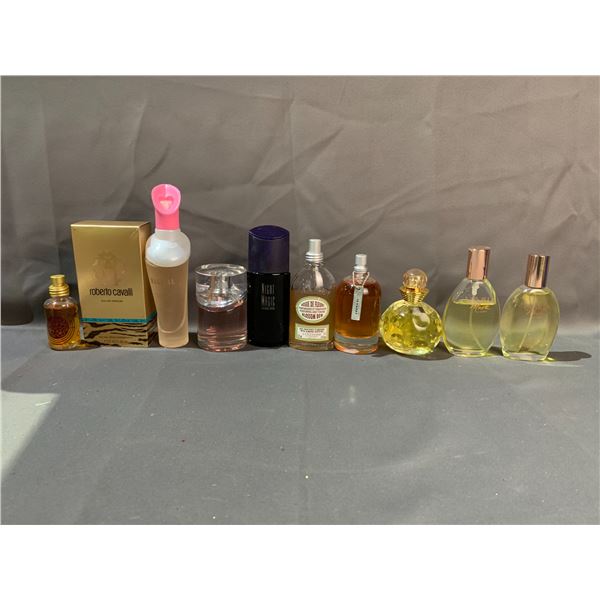 10 ASSORTED FRAGRANCES INCLUDING; ROBERTO CAVALLI, SHIRLEY MAY MAGICAL, NIGHT MAGIC EVENING MUSK &