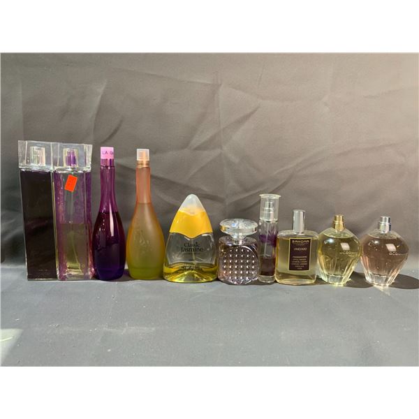 10 ASSORTED FRAGRANCES INCLUDING; JENNIFER LOPEZ L.A. GLOW, SHIRLEY MAY CLASSIC JASMINE, JIMMY CHOO