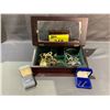 Image 1 : JEWELRY BOX WITH ASSORTED JEWELRY CONTENTS