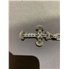 Image 2 : STAMPED .925 SILVER CHAIN WITH CROSS PENDANT