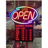 Image 1 : *TESTED WORKING* ELECTRIC OPEN SIGN WITH HOURS