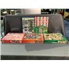 Image 1 : 1 BOX 5 PUZZLES. VARIOUS. 4 X 1,000 PIECES, 1 X 24 SET ADVENT CALENDAR