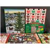 Image 5 : 1 BOX 5 PUZZLES. VARIOUS. 4 X 1,000 PIECES, 1 X 24 SET ADVENT CALENDAR