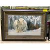 Image 1 : FRAMED PRINT BY ROBERT BATEMAN TITLED "DOZING LYNX" 41" X 30"