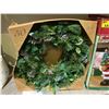 Image 2 : BEAR GREETER WITH LED LIGHTS & CHRISTMAS WREATH