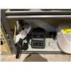 Image 2 : SHELF OF ASSORTED ITEMS INCLUDING; BLENDER BASE, PRESSURE COOKER, WANDVAC & MORE