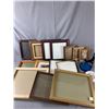 Image 1 : Lot Of Various Sized Mostly Wood Frames & 2 Glass AshTrays.