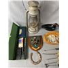 Image 2 : Vintage Lot - Tools, Bottle Openers, Beacon Oil Lamp, Horseshoe & More