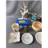 Image 2 : Misc Lot - Stone Elephant Trinket Box, Ceramic Figurines, Home Décor & More