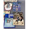 Image 2 : Sports Collectible Lot - Bob Skates, Vancouver Sun "Canuck Fever" Paper, NHL Books & More