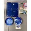 Image 3 : Vintage Lot - Coin Holder Books, Ephemera, Pins, Porcelain Bing & Grondahl Collector Plates & More