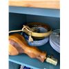 Image 2 : Condiment Dishes, Plates, Stein w/ Pewter Lid, Wood Lamp Base & More. NO SHIPPING