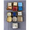 Vintage Lot Of Wind-Up Travel Alarm Clocks