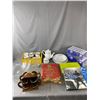 Image 1 : Large Glass Punch/Salad Bowl, Viceroy Royal Bone China Pieces, Wood Handle Mugs On Tray & More. NO S