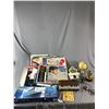 Image 1 : Mini Globe, Titanic Model Set, Assorted Vinyl Records, Clock & More